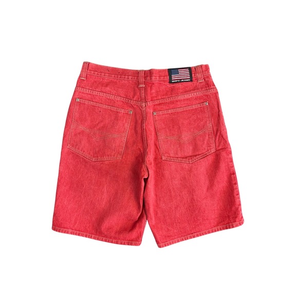 Beverly Hills Polo Club Other - Y2K Vintage Beverly Hills‎ Polo Red Denim Shorts Men's Size 38 Cotton Blokecore